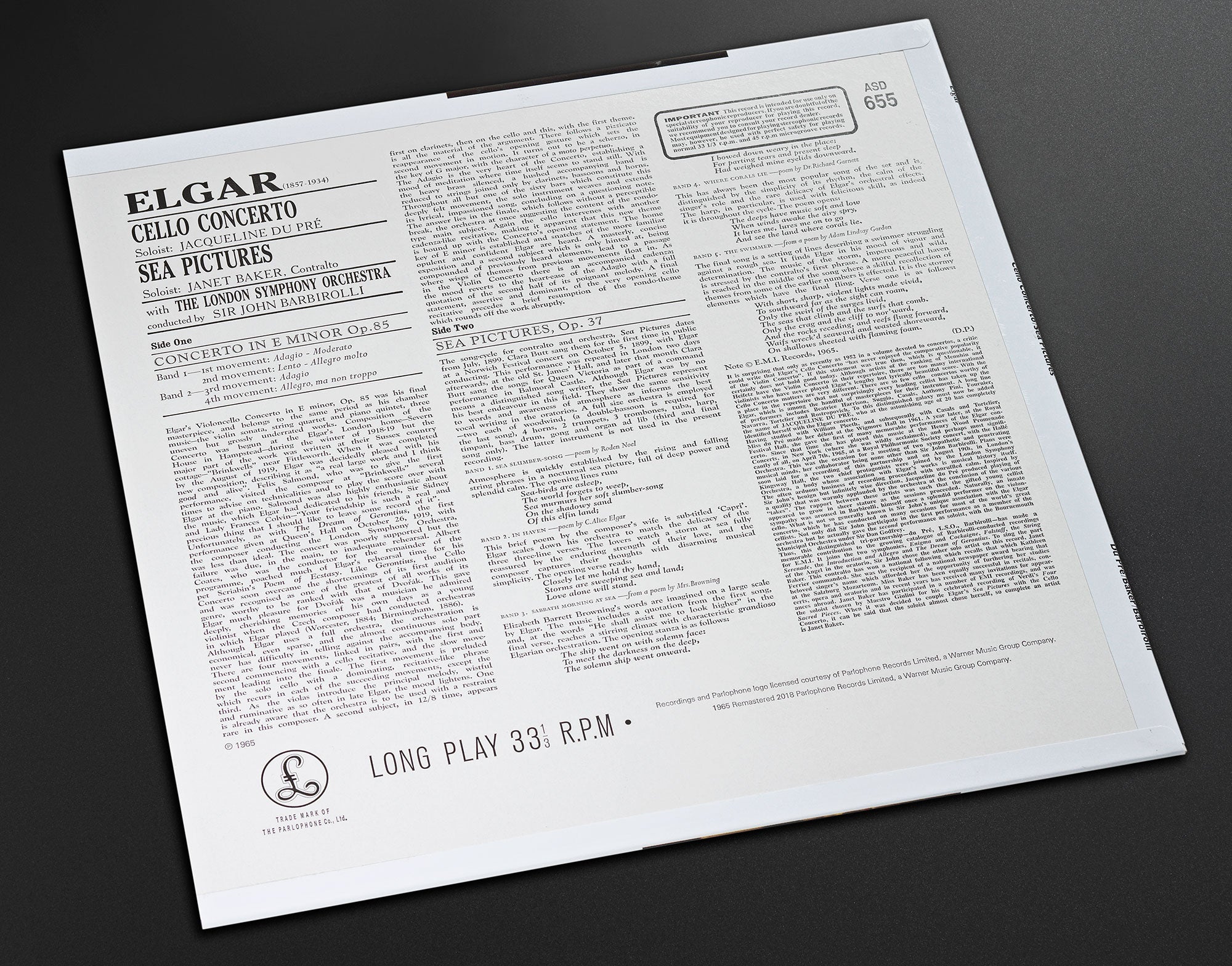 Cello Concerto / Sea Pictures