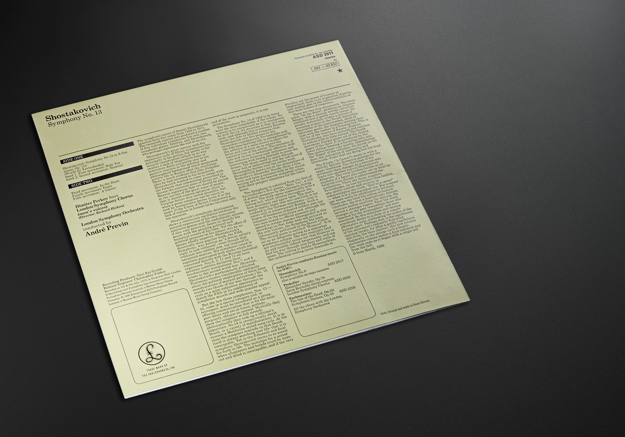 Symphony No.13 “Babi Yar”