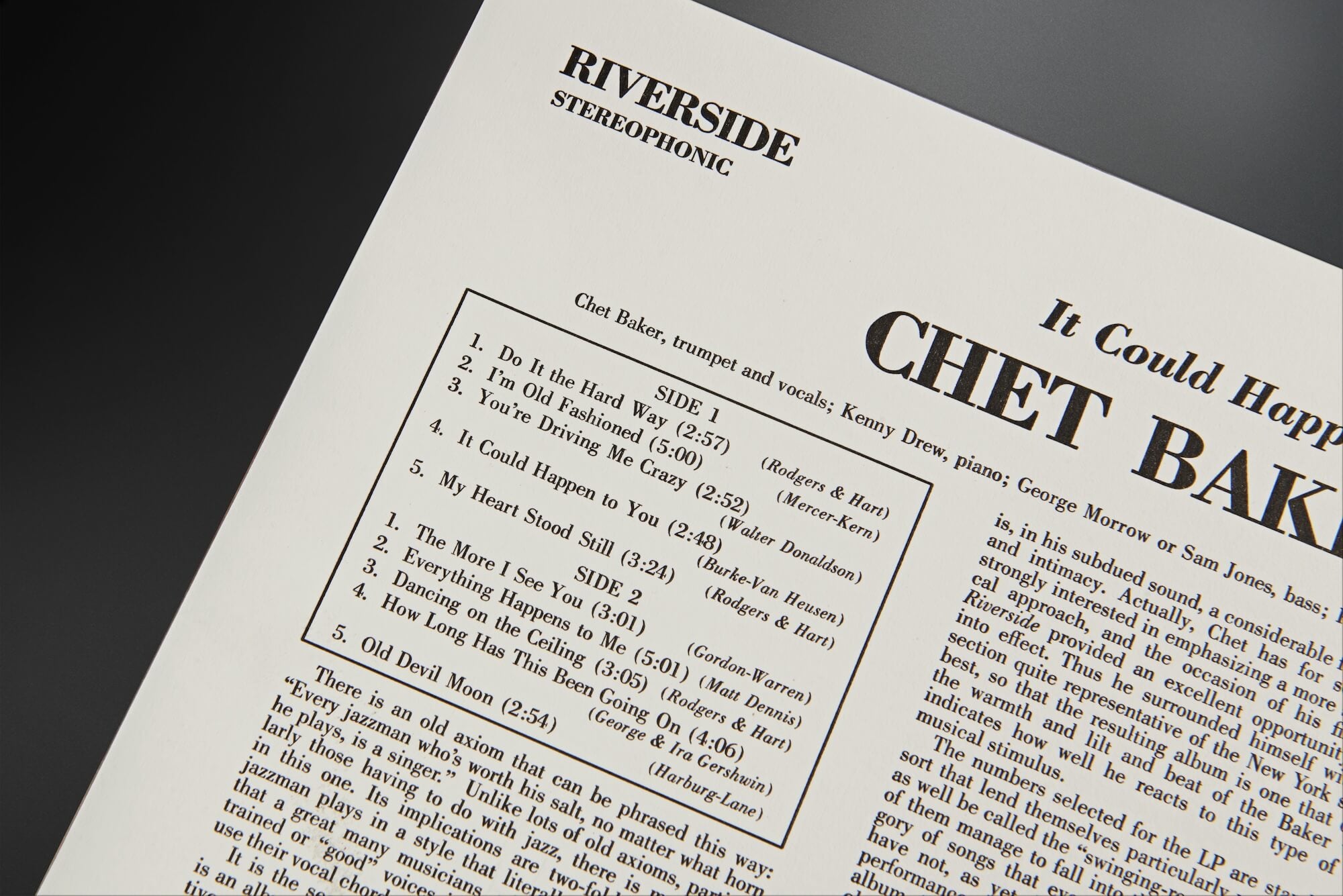 Chet Baker Sings: It Could Happen to You