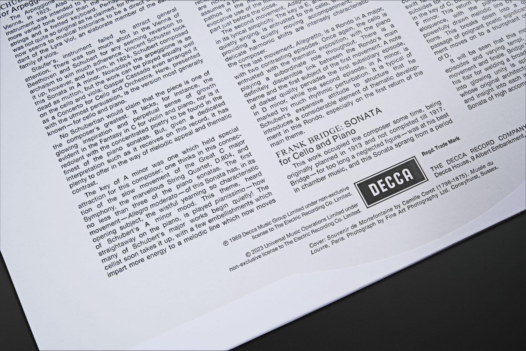 SONATA for Arpeggione and Piano / SONATA for Cello and Piano