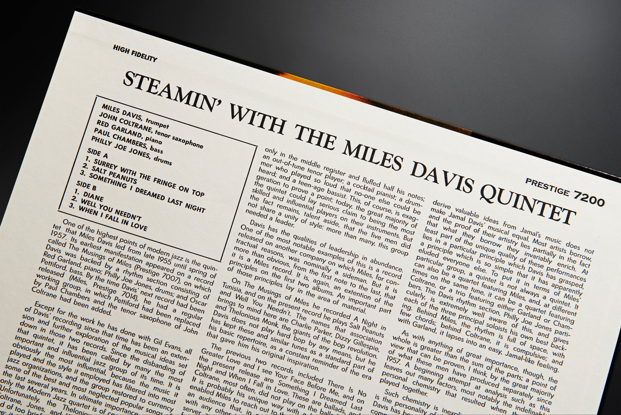 Steamin' With The Miles Davis Quintet